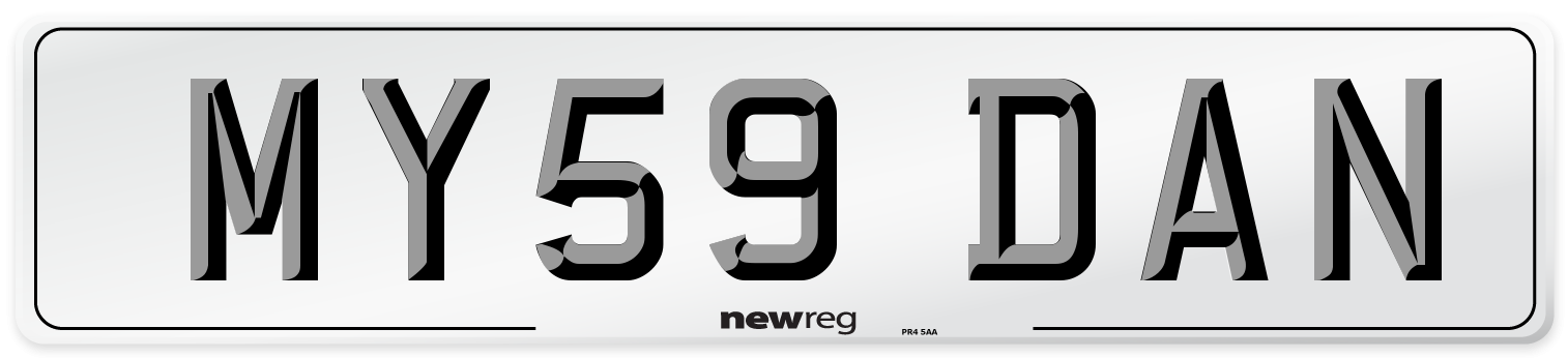 MY59 DAN Number Plate from New Reg